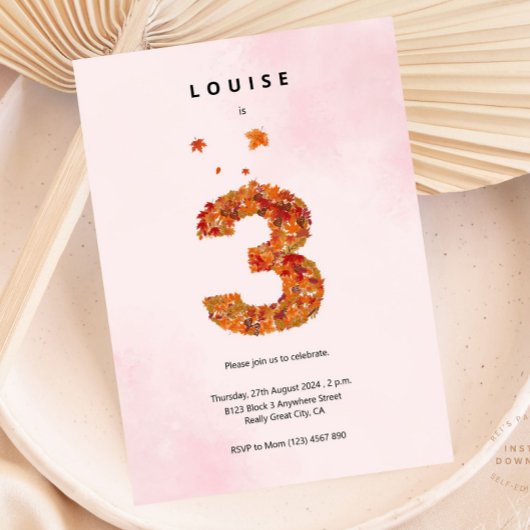 Herfst Herfst Bloementuin 3e Verjaardag Esthetisch Kaart