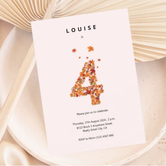 Herfst Herfst Bloementuin 4e Verjaardag Esthetisch Kaart