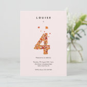 Herfst Herfst Bloementuin 4e Verjaardag Esthetisch Kaart (Staand voorkant)