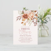 Herfst Herfst Boho Flower Waterverf Vrijgezellenfe Kaart (Staand voorkant)