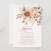 Herfst Herfst Boho Flower Waterverf Vrijgezellenfe Kaart (Voorkant)