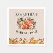 Herfst Herfst Boho Pompoen Bloemen Baby shower Ser Servet (Voorkant)