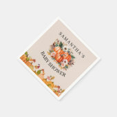 Herfst Herfst Boho Pompoen Bloemen Baby shower Ser Servet (Hoek)