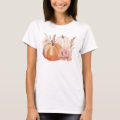 Herfst herfst Boho Waterverf pompoen T-shirt (Voorkant)