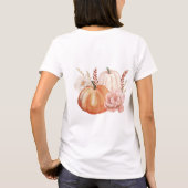 Herfst herfst Boho Waterverf pompoen T-shirt (Achterkant)