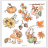 Herfst Herfst Boho Waterverf Scrapbook Stickers (Vel)
