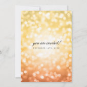 Herfst / Herfst Bokeh Lights Elegant Huwelijk Kaart (Achterkant)