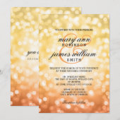 Herfst / Herfst Bokeh Lights Elegant Huwelijk Kaart (Voorkant / Achterkant)