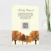 Herfst Herfst Bomen Bos Foto QR Code Trouwen (Achterkant)