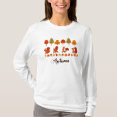 Herfst Herfst Bomen en Eekhoorns T-shirt (Voorkant)