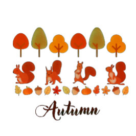 Herfst Herfst Bomen en Eekhoorns T-shirt