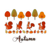 Herfst Herfst Bomen en Eekhoorns T-shirt