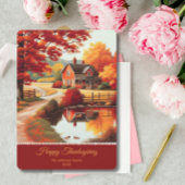 Herfst Herfst Bomen Scenary Landschap Thanksgiving Feestdagenkaart