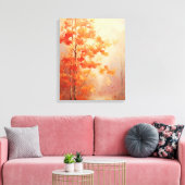 Herfst herfst bos canvas afdruk (Insitu (Woonkamer))