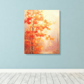 Herfst herfst bos canvas afdruk (Insitu (Houten vloer))