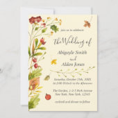 Herfst herfst bos rustieke bruiloft kaart (Voorkant)