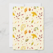 Herfst herfst bos rustieke bruiloft opslaan van de kaart (Achterkant)