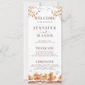 Herfst herfst bosboom bladeren bruiloft programma' (Voorkant)