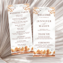 Herfst herfst bosboom bladeren bruiloft programma'