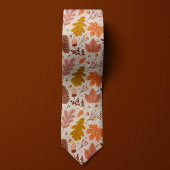 Herfst Herfst Botanische Bloembladeren Patroon Stropdas