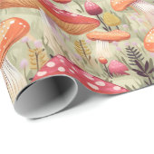 Herfst Herfst Botanische Paddestoel Goblincore Cadeaupapier (Rol Hoek)