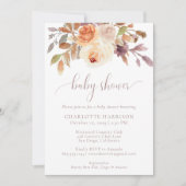 Herfst Herfst Botanische Terracotta | BABY SHOWER Kaart (Voorkant)