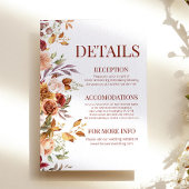 Herfst herfst Bourgondië Sinaasappel Bloemen Detai Informatiekaartje