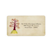 Herfst herfst Bronombruiloft — Retouradreslabels Etiket (Voorkant)