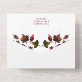 Herfst herfst bruiloft all in one uitnodiging (Achterkant)