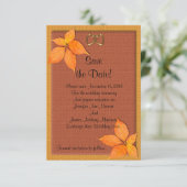 Herfst herfst bruiloft bewaart datumkaart save the date (Staand voorkant)