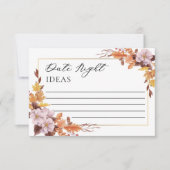 Herfst herfst bruiloft Floral Datum Nachtidee RSVP Kaartje (Voorkant)