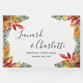 Herfst herfst bruiloft gasten boek aandenken