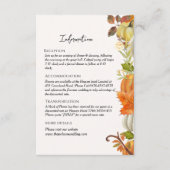 Herfst herfst bruiloft informatie informatiekaartje (Voorkant)