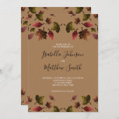 Herfst herfst bruiloft kaart (Voorkant / Achterkant)