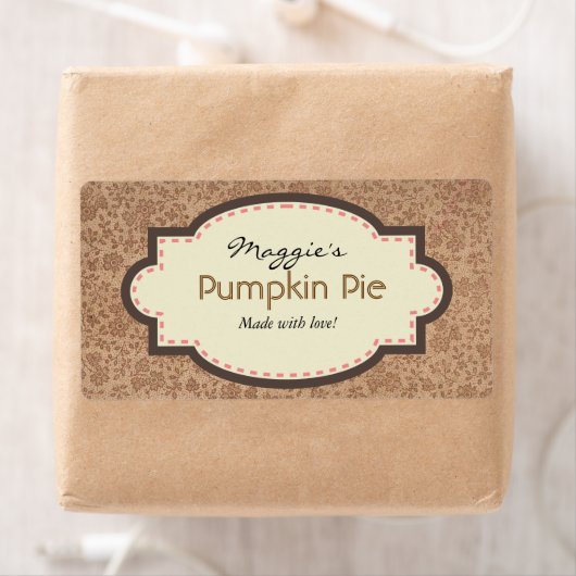 Herfst Herfst bruin bloemenbaklabels Etiket (Insitu)