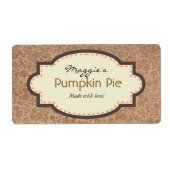 Herfst Herfst bruin bloemenbaklabels Etiket (Voorkant)