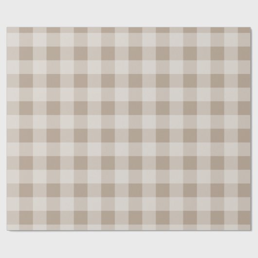 Herfst Herfst Bruin Taupe Plaid Patroon Cadeaupapier (Vlak)