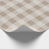 Herfst Herfst Bruin Taupe Plaid Patroon Cadeaupapier (Hoek)