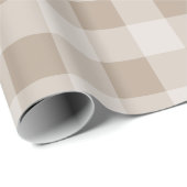 Herfst Herfst Bruin Taupe Plaid Patroon Cadeaupapier (Rol Hoek)