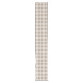 Herfst Herfst Bruin Taupe Plaid Patroon Lange Tafelloper (Voorkant)