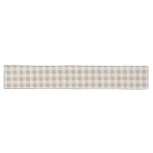 Herfst Herfst Bruin Taupe Plaid Patroon Lange Tafelloper (Horizontaal)