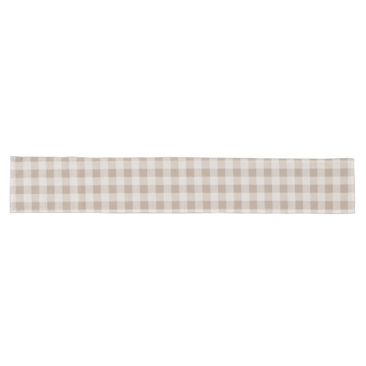 Herfst Herfst Bruin Taupe Plaid Patroon Lange Tafelloper (Horizontaal)