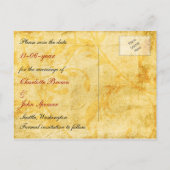 herfst herfst bruine bladeren opslaan de datum aankondigingskaart (Achterkant)