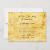 herfst - herfst bruine bruiloft rsvp kaarten (Achterkant)