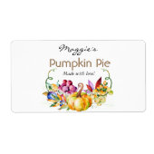 Herfst Herfst bruine pompoen baketiketten Etiket (Voorkant)