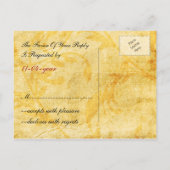 herfst herfst bruine winter bruiloft rsvp card uitnodiging briefkaart (Achterkant)