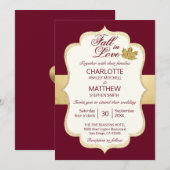 Herfst herfst Burgundy Gold HERFST op het huwelijk Kaart (Voorkant / Achterkant)