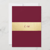 Herfst herfst Burgundy Gold HERFST op het huwelijk Kaart (Achterkant)