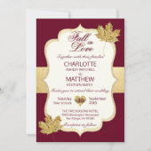 Herfst herfst Burgundy Gold HERFST op het huwelijk Kaart (Voorkant)