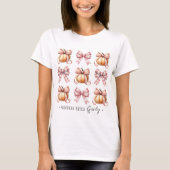 Herfst herfst Coquette pompoen T-shirt (Voorkant)